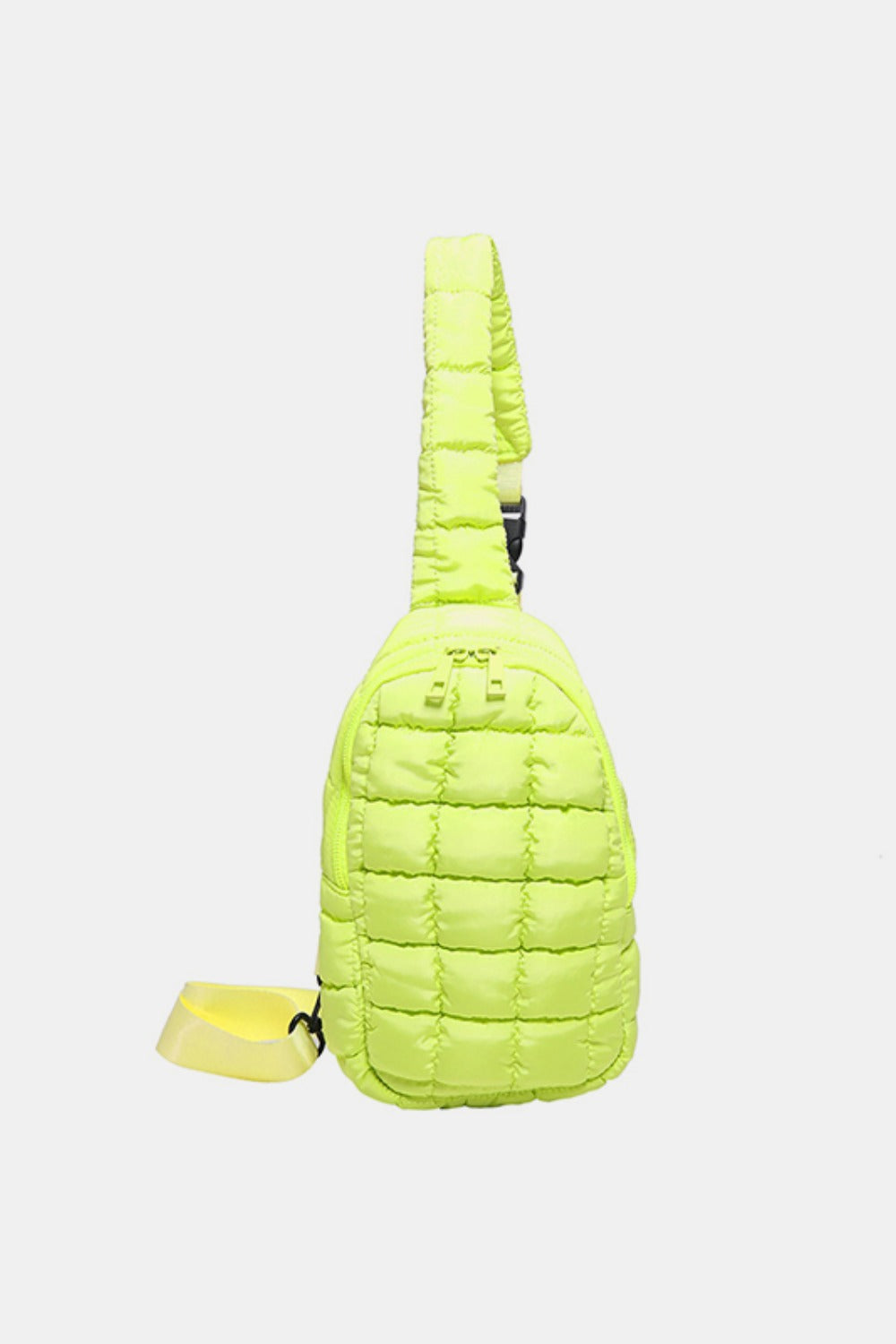 Olive Green Quilted Crossbody Bag