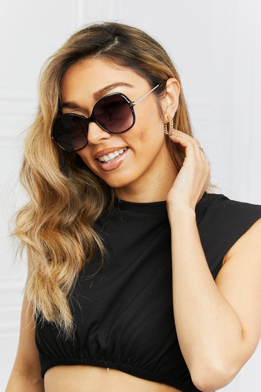Fancy Hybrid Full Rim Sunglasses