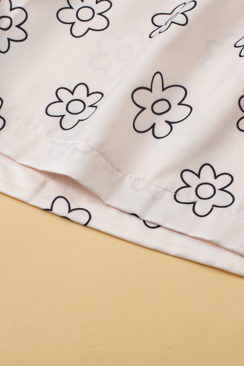 Dreamy Beige Floret Pajama Set