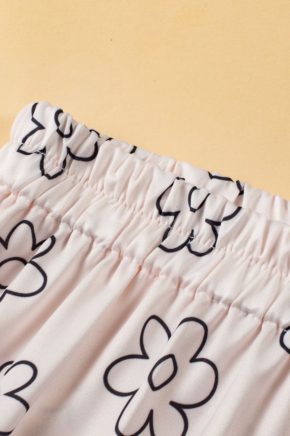 Dreamy Beige Floret Pajama Set