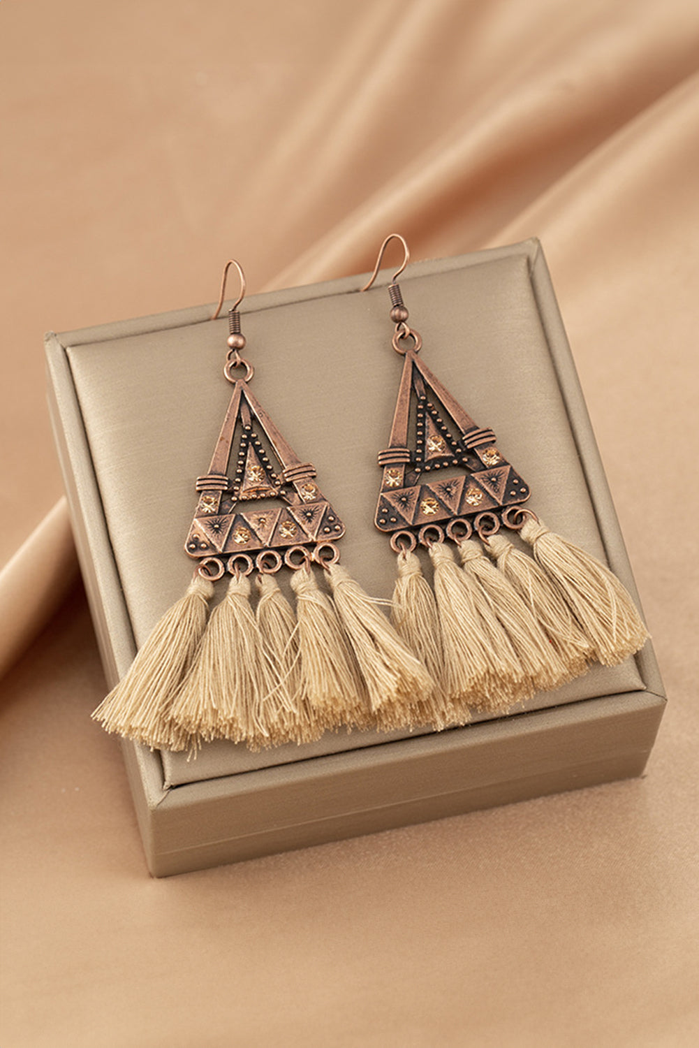 Trendy Triangle Tassel Earrings with Boho Chic Vibes