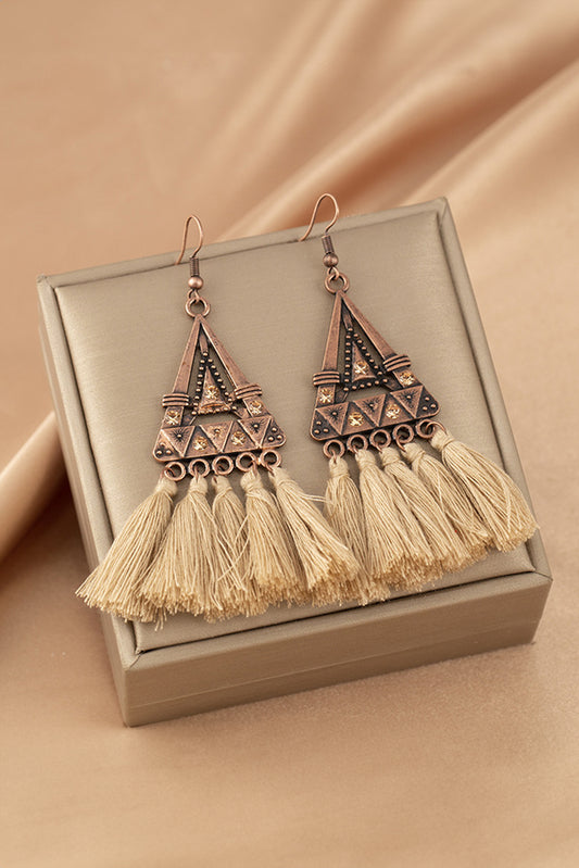 Trendy Triangle Tassel Earrings with Boho Chic Vibes
