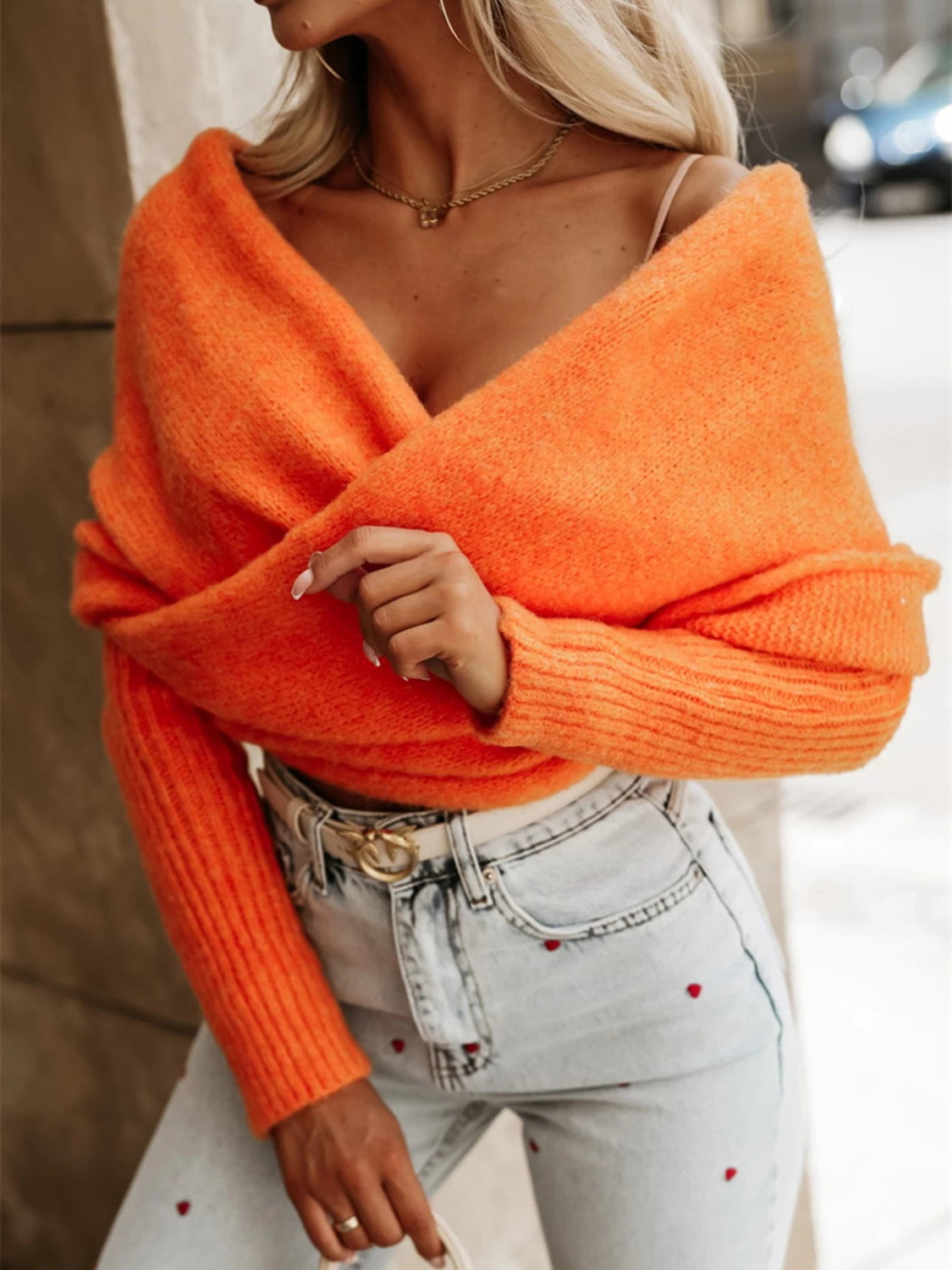 Wrapped knit Sweater