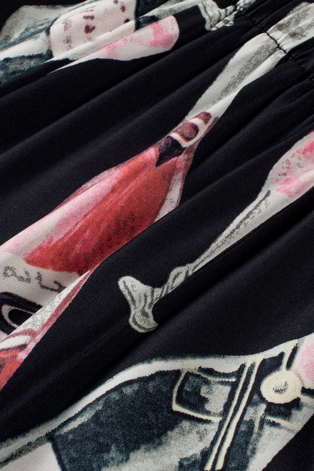 Champagne Print Silky Pajamas Set