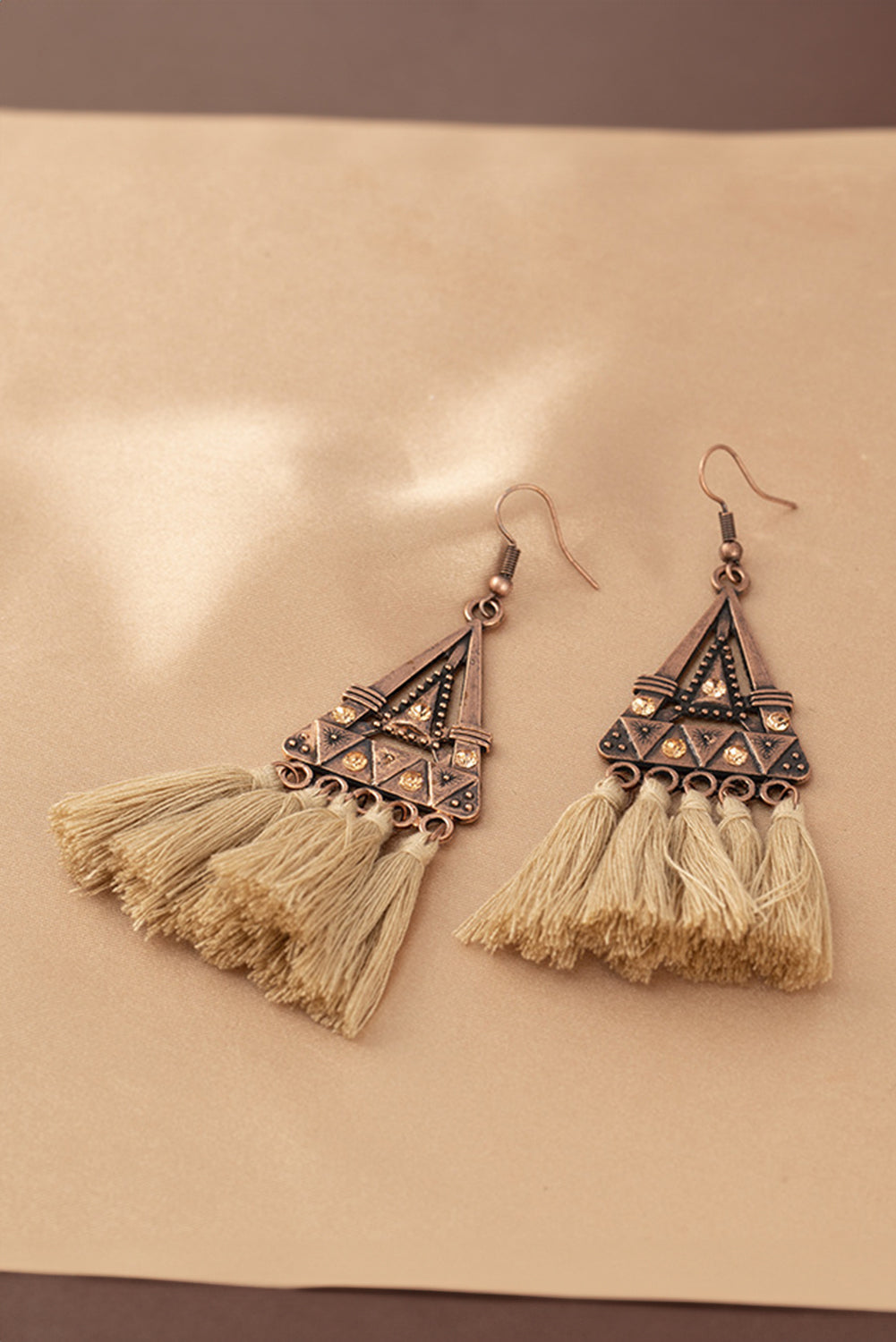 Trendy Triangle Tassel Earrings with Boho Chic Vibes