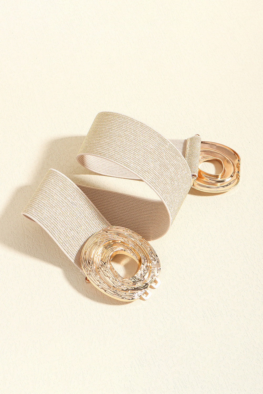 Stylish Elastic Belt with Gold Buckle