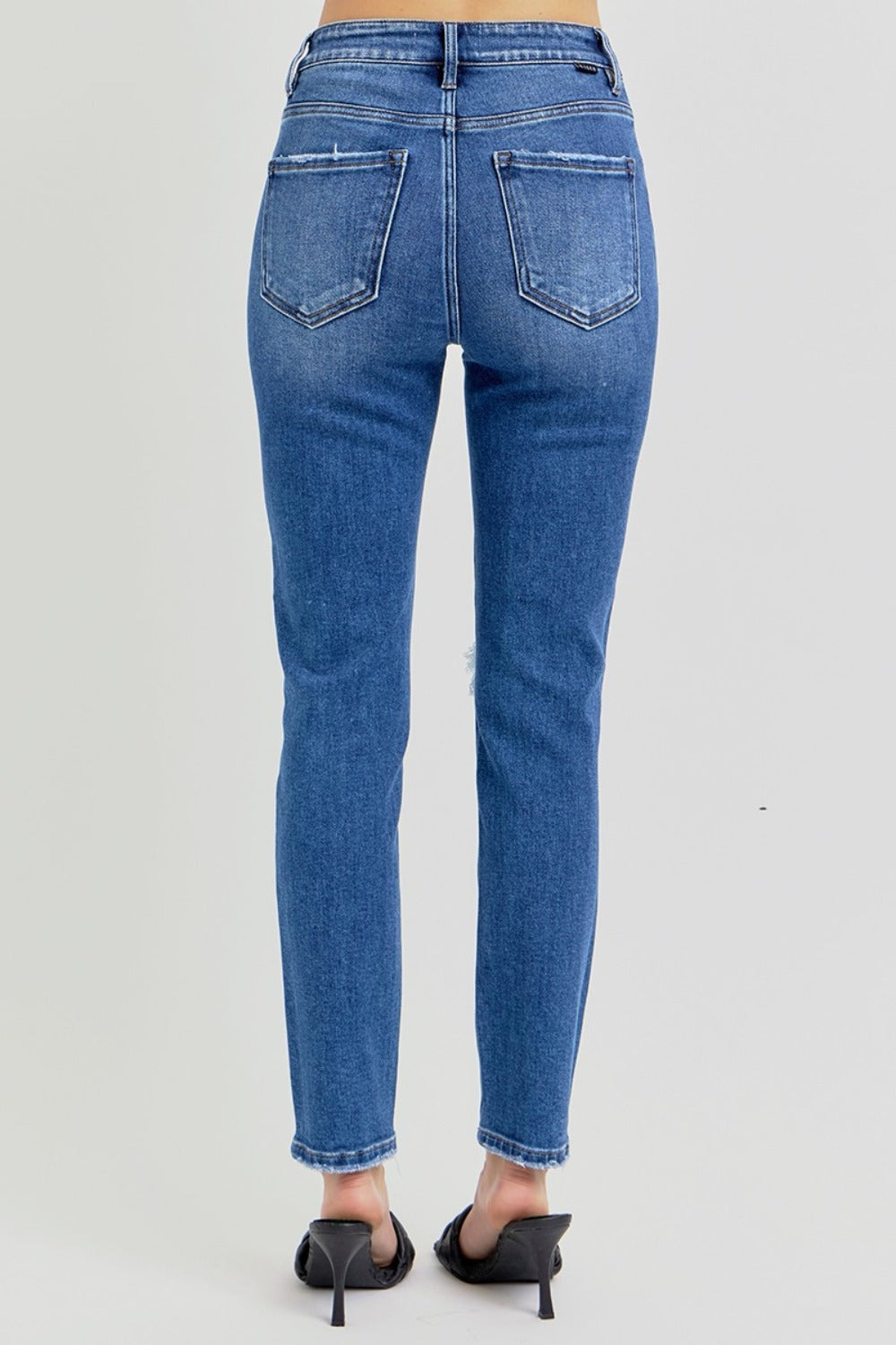 High Rise Skinny Distressed Jeans