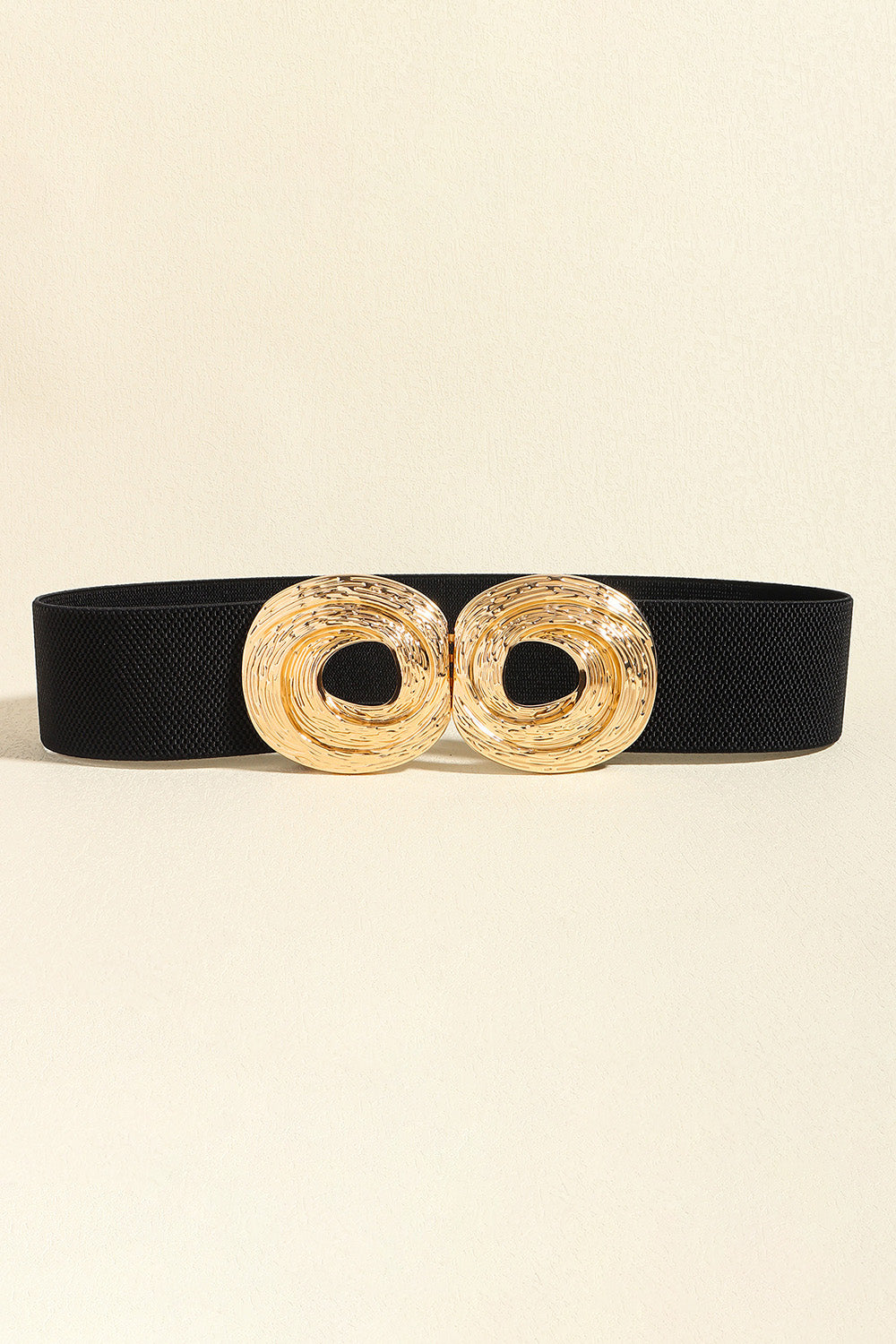 Stylish Elastic Belt with Gold Buckle