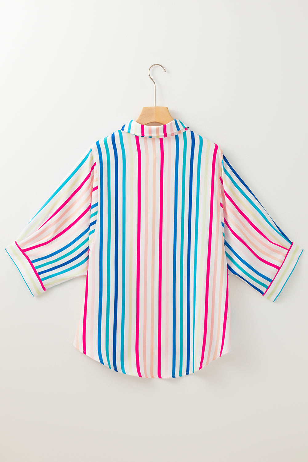 Pink Stripe Button Up Casual Shirt