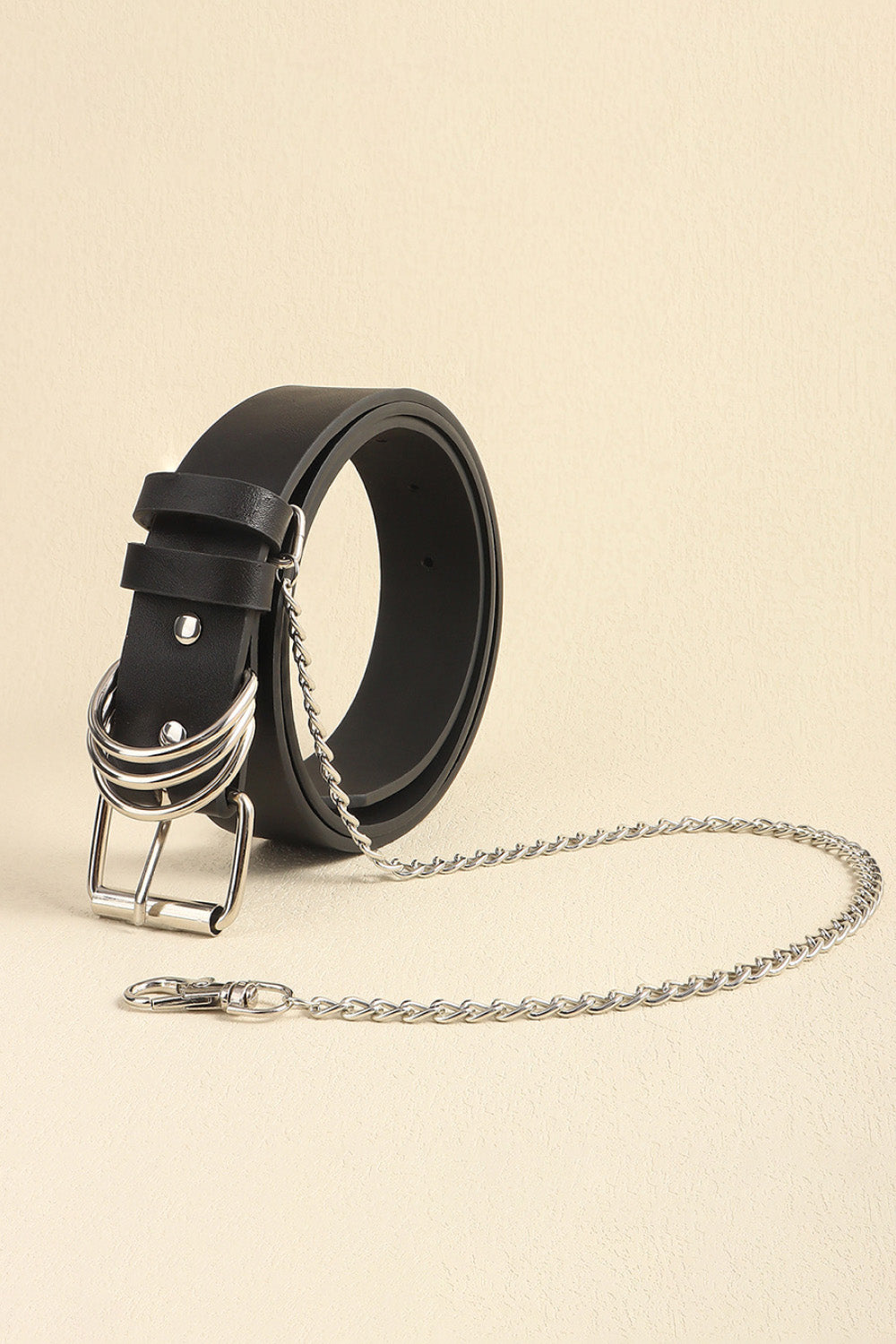 Leather Alloy Chain Belt