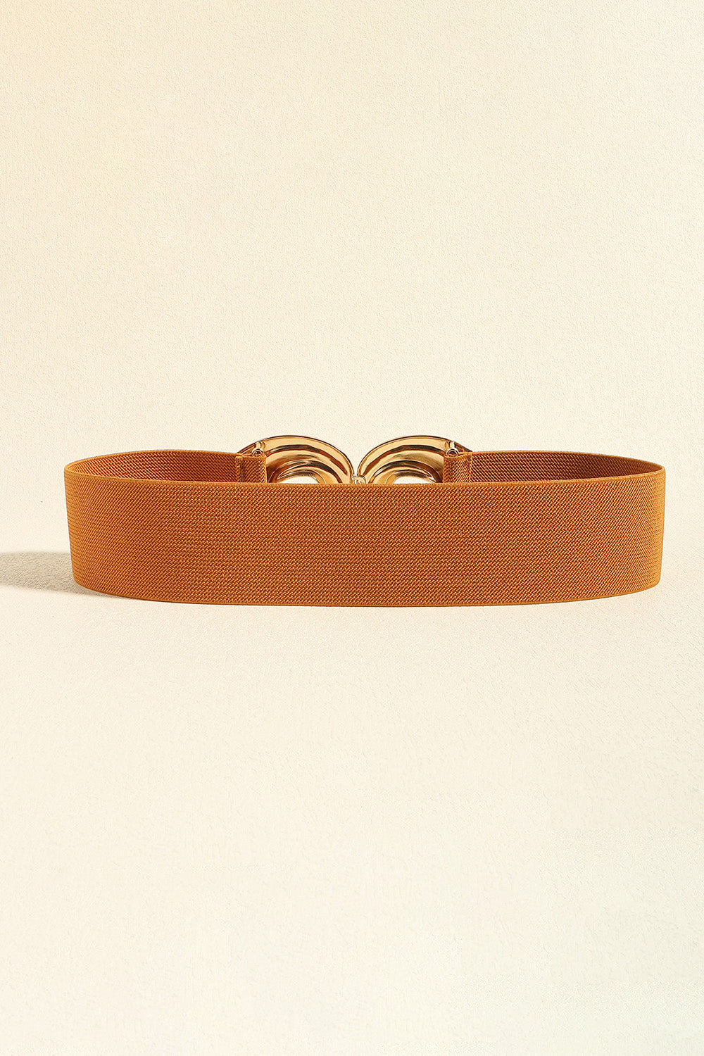 Stylish Elastic Belt with Gold Buckle