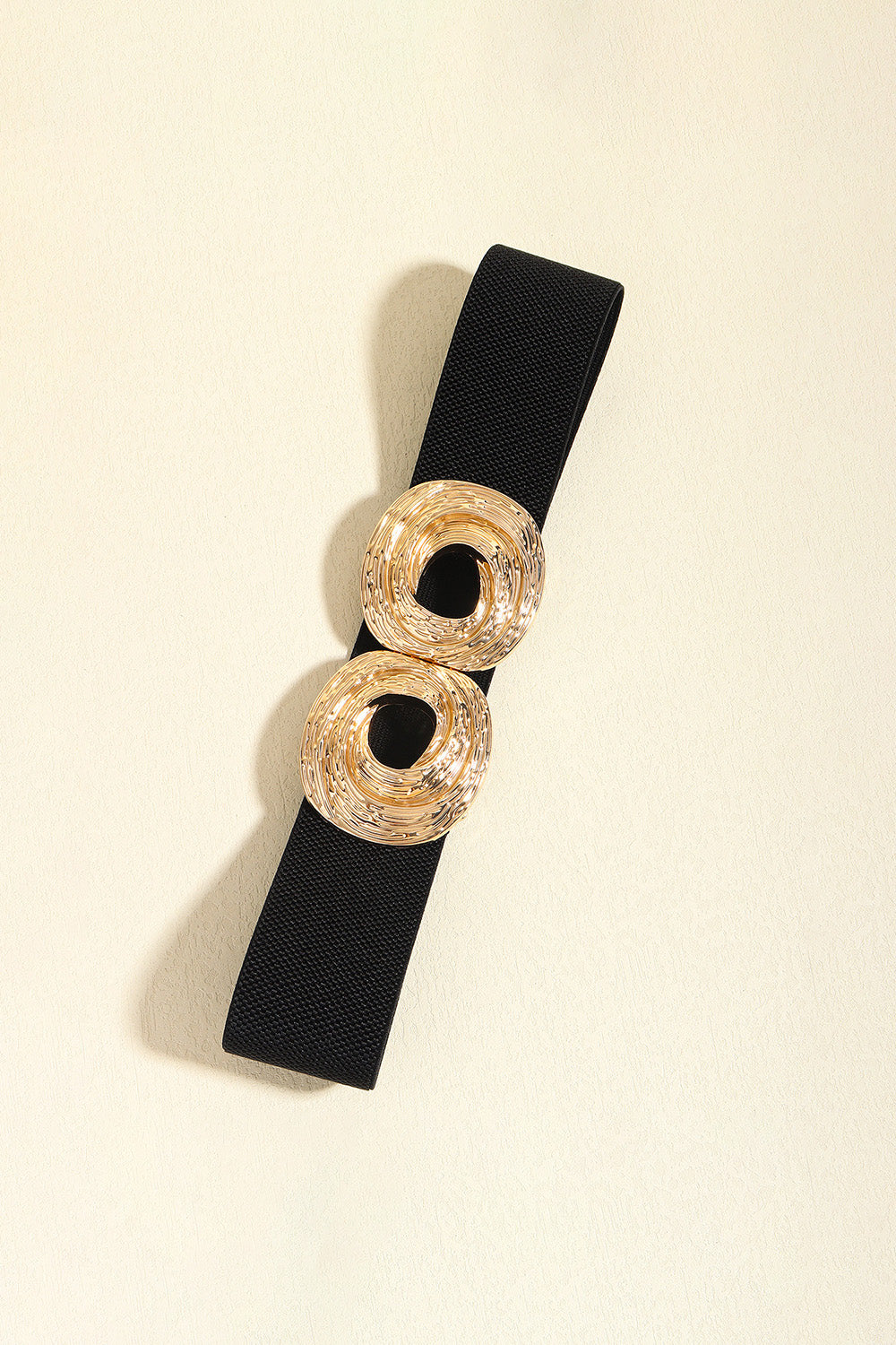 Stylish Elastic Belt with Gold Buckle