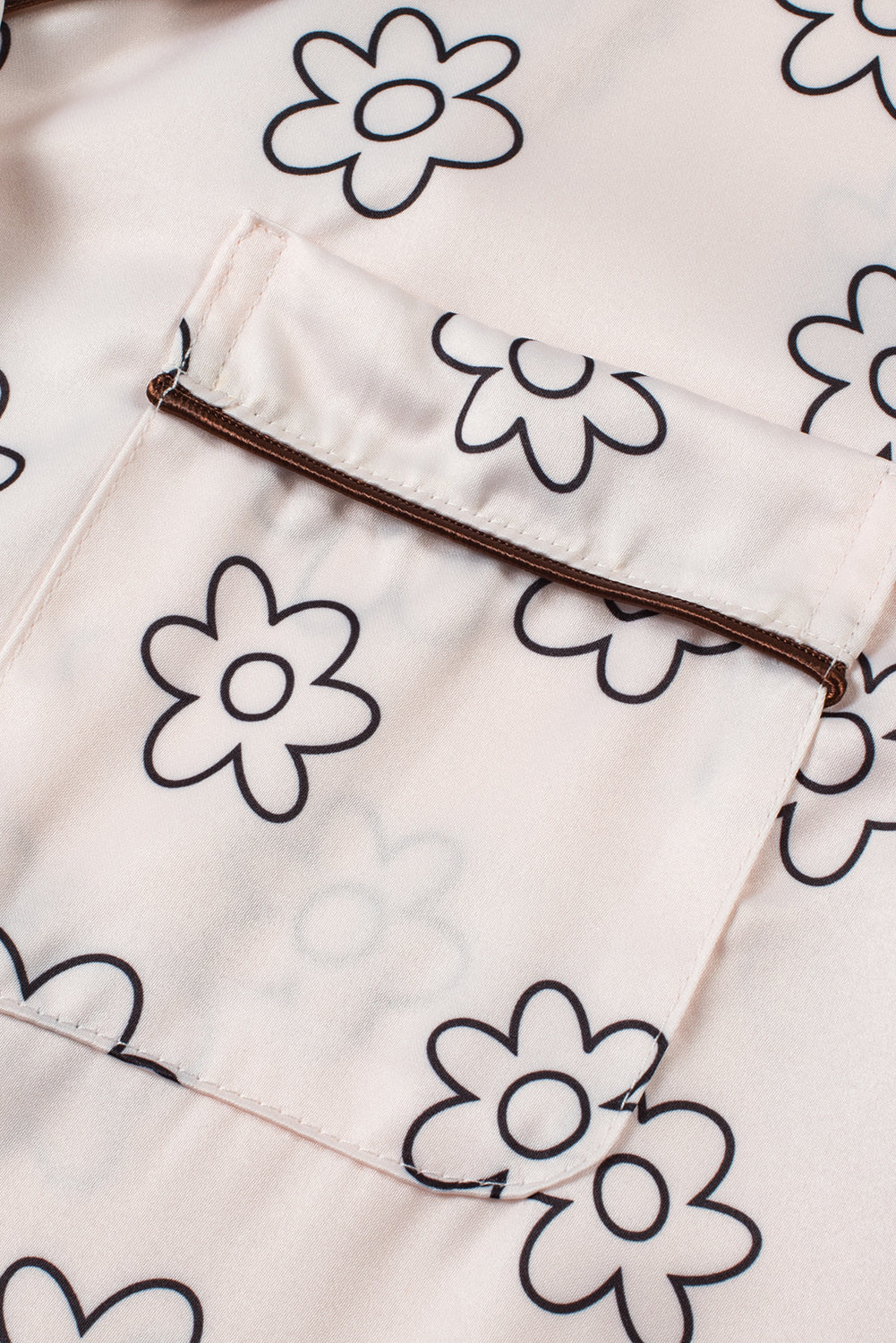 Dreamy Beige Floret Pajama Set