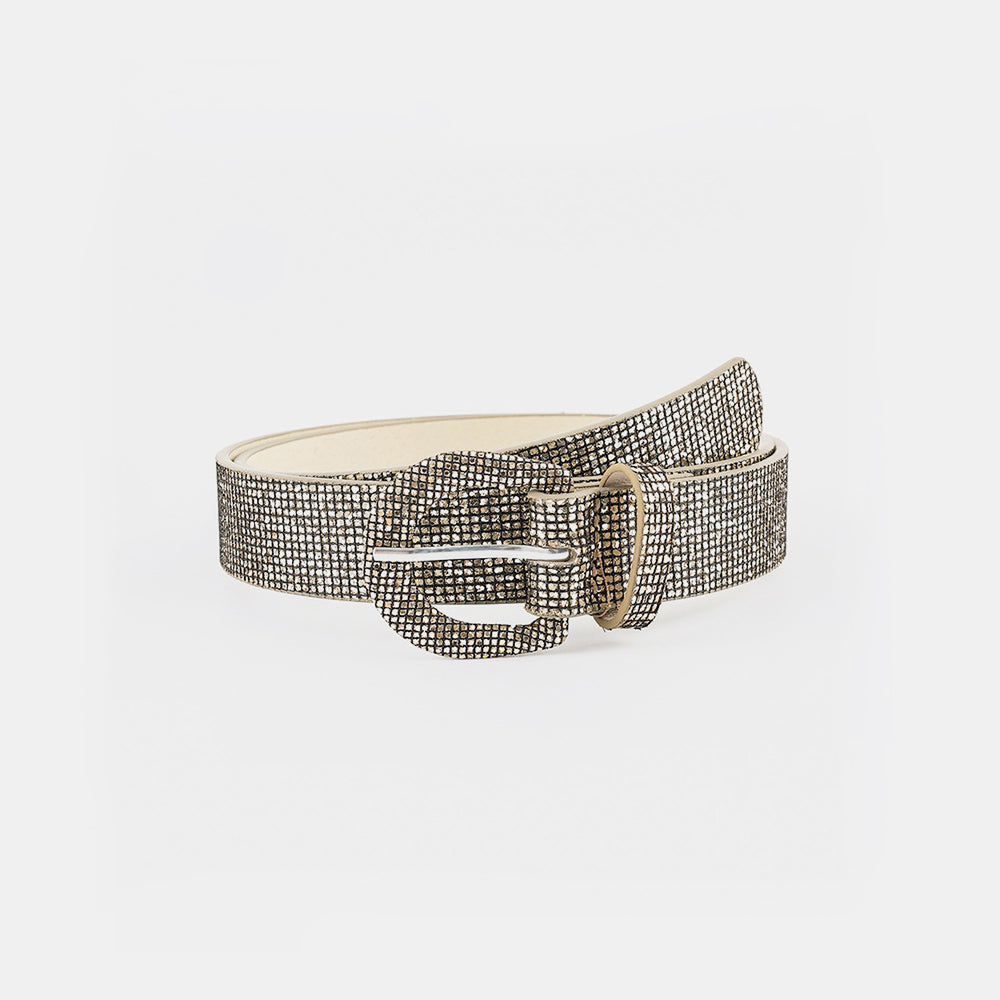 Sequin Leather Belt