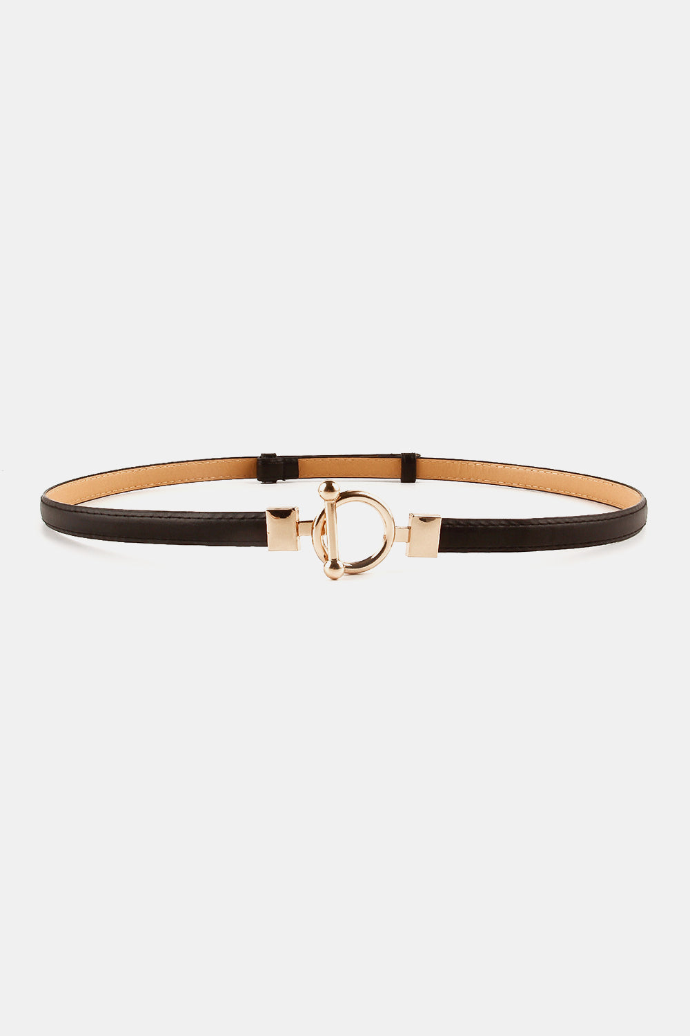 Toggle Buckle Skinny Belt