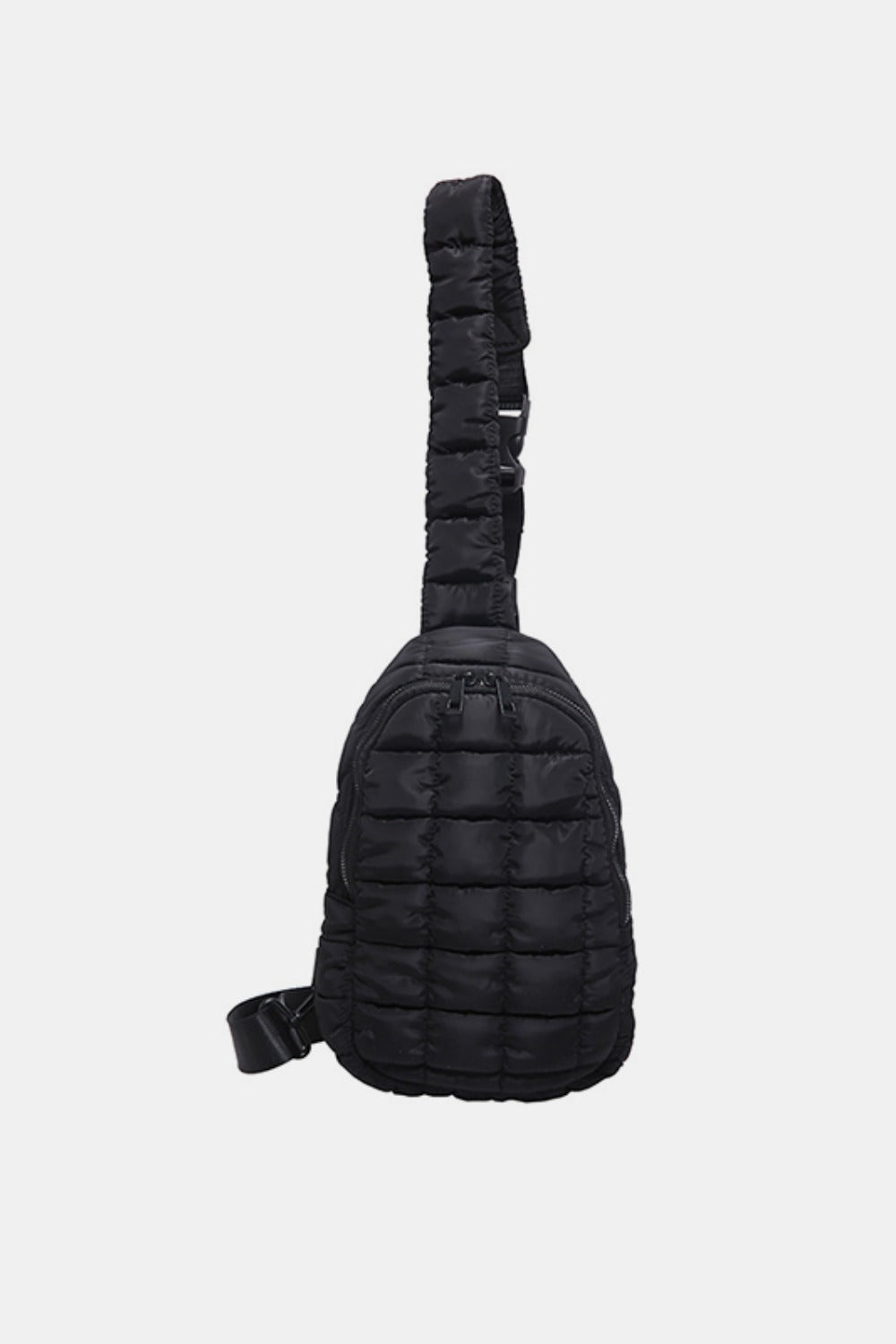 Olive Green Quilted Crossbody Bag