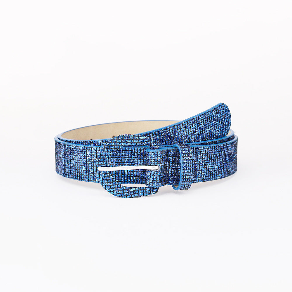 Sequin Leather Belt