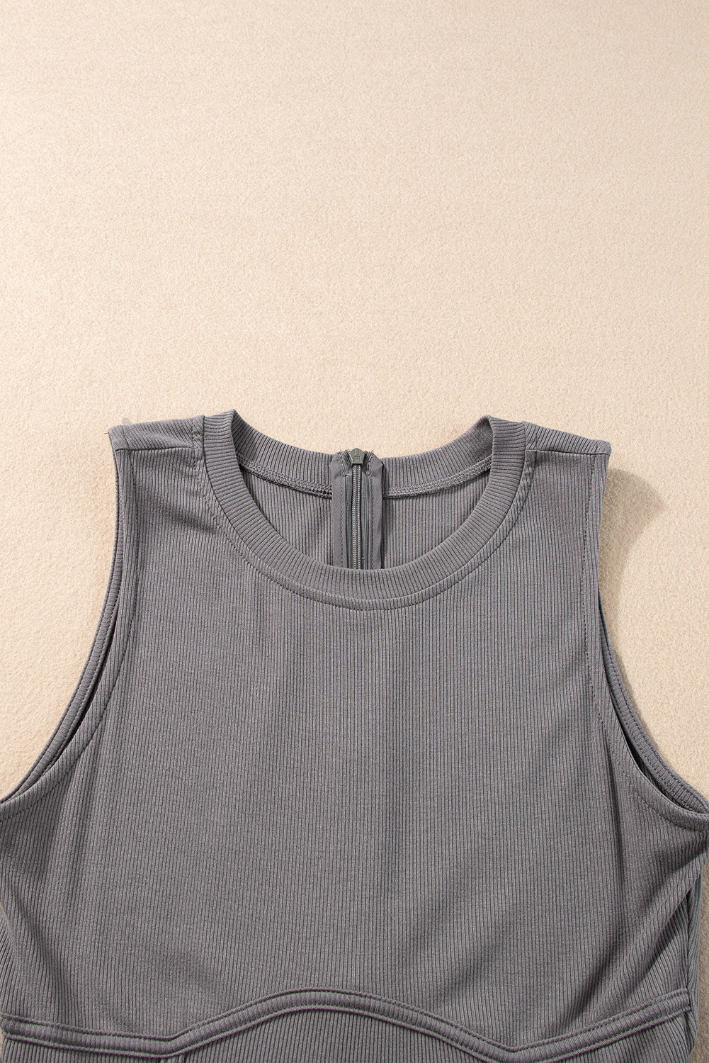 Flattering Crew Neck A-Line Jumpsuit