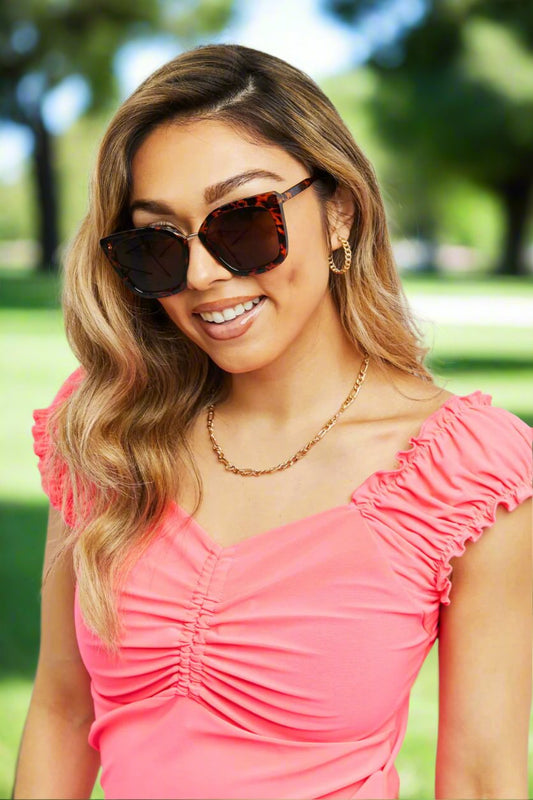 Cat Eye Full Rim Polycarbonate Sunglasses