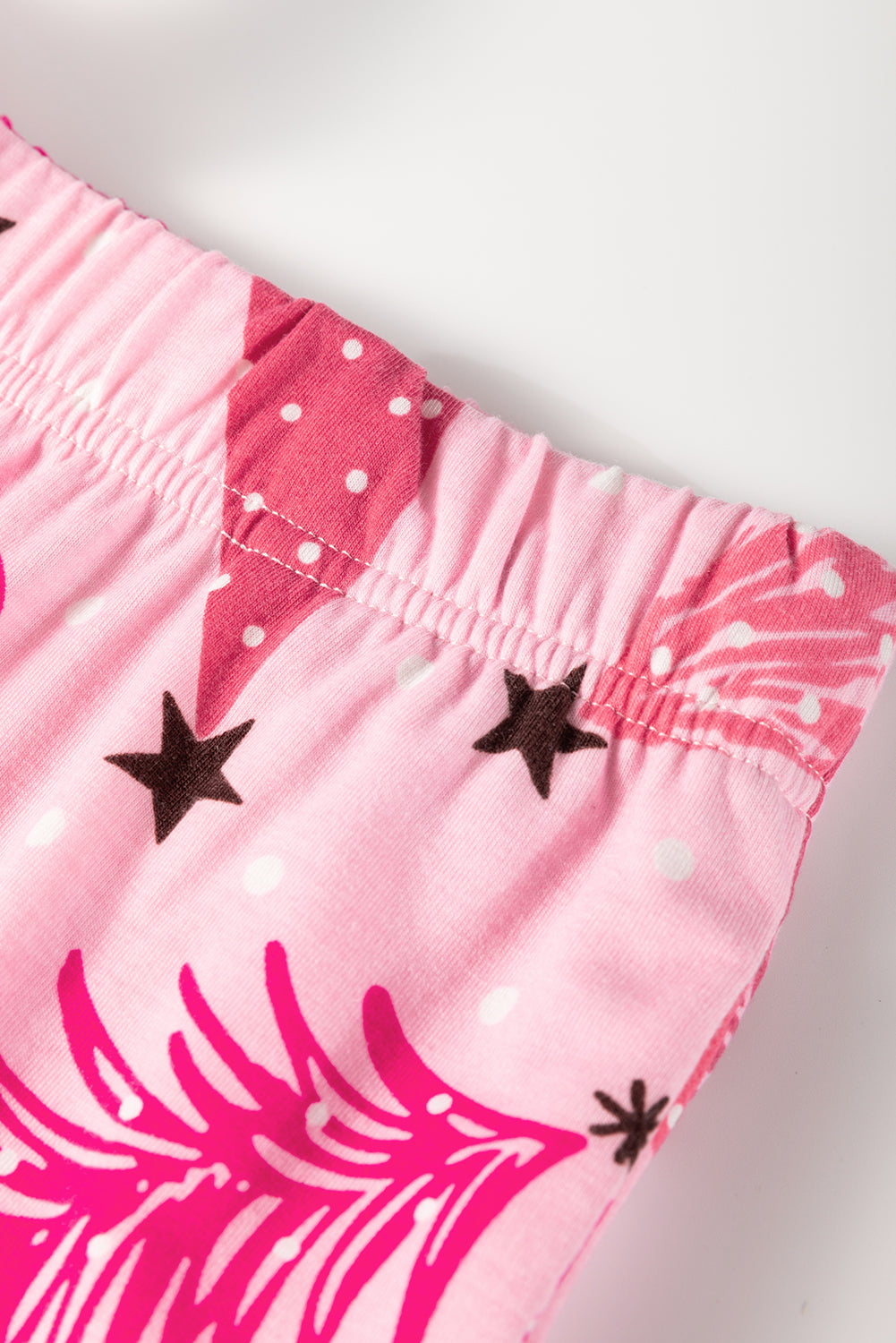 Pink Christmas Tree Print Lounge Set