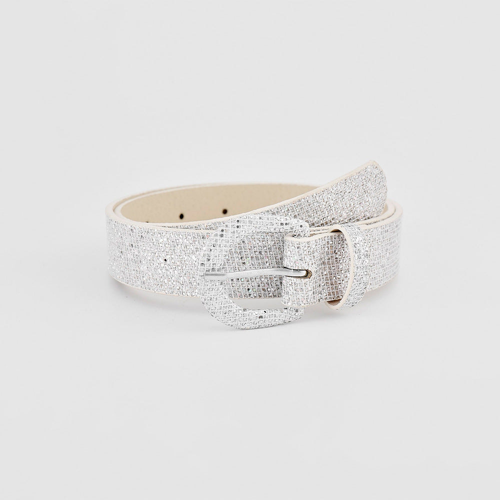 Sequin Leather Belt