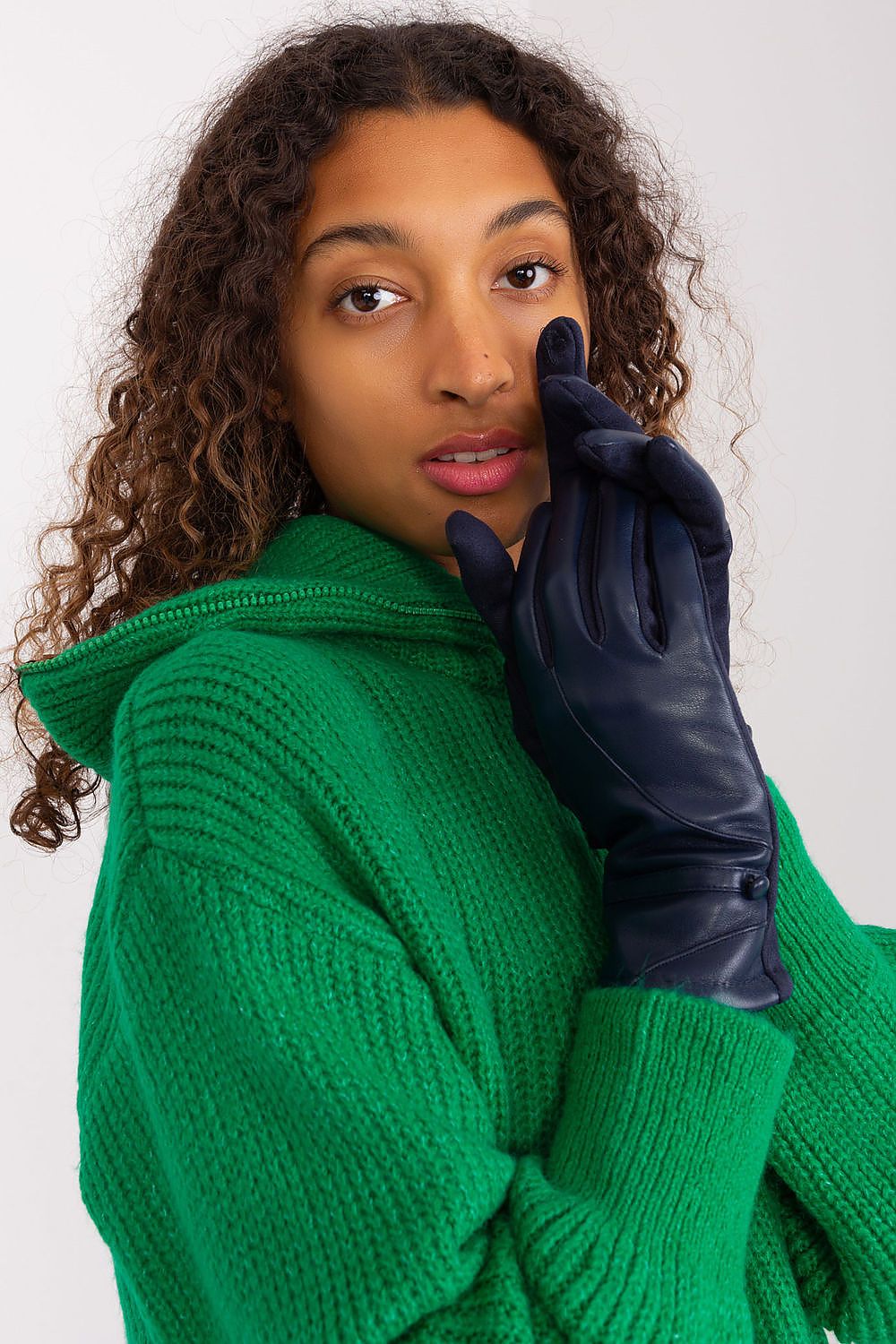 Stylish Cold Weather Gloves with Button Detail