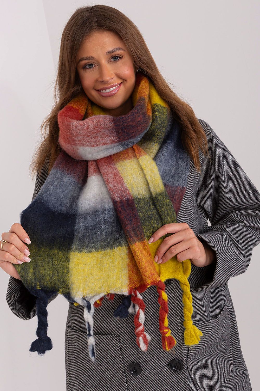 Plaid & Cozy Dreams Scarf: Yellow