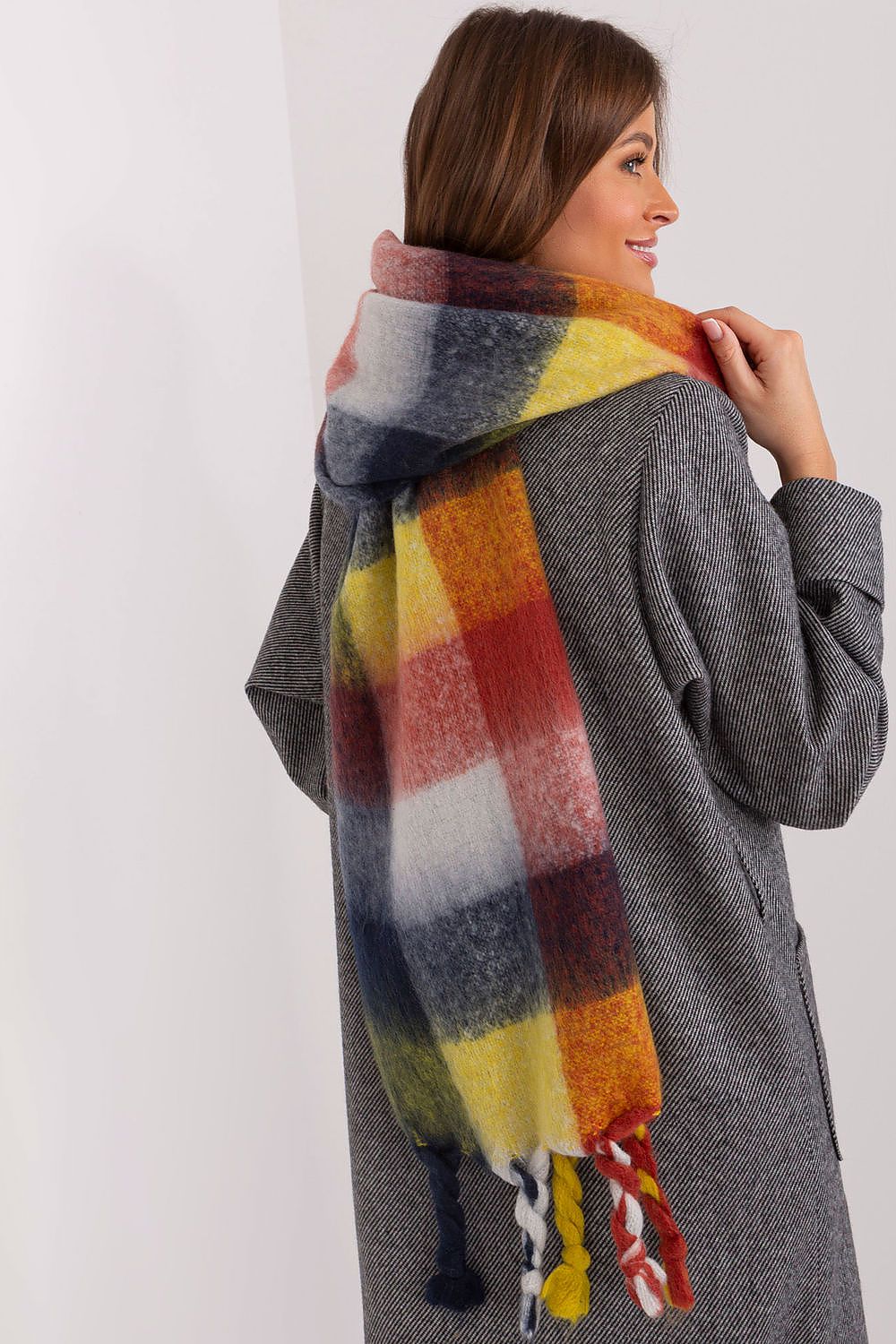 Plaid & Cozy Dreams Scarf: Yellow