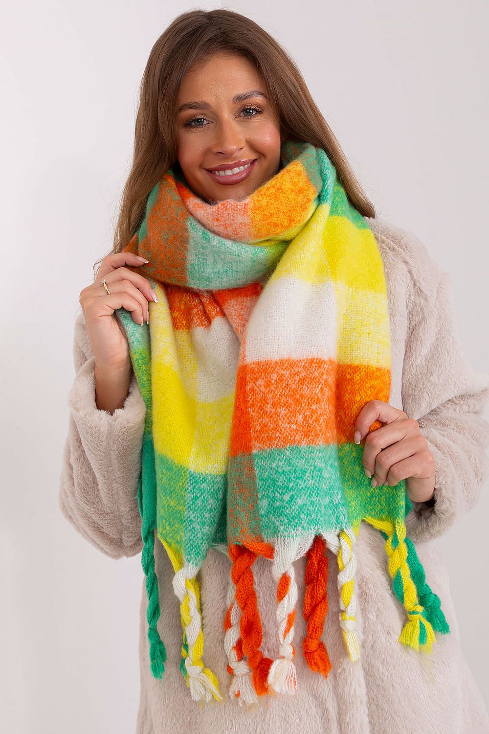 Plaid & Cozy Dreams Scarf: Bright