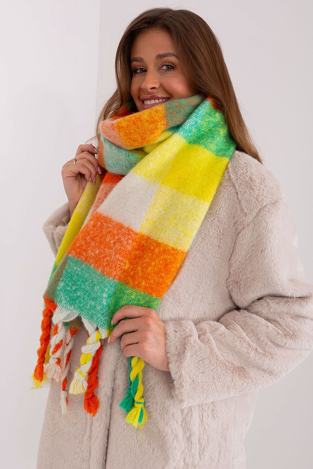 Plaid & Cozy Dreams Scarf: Bright