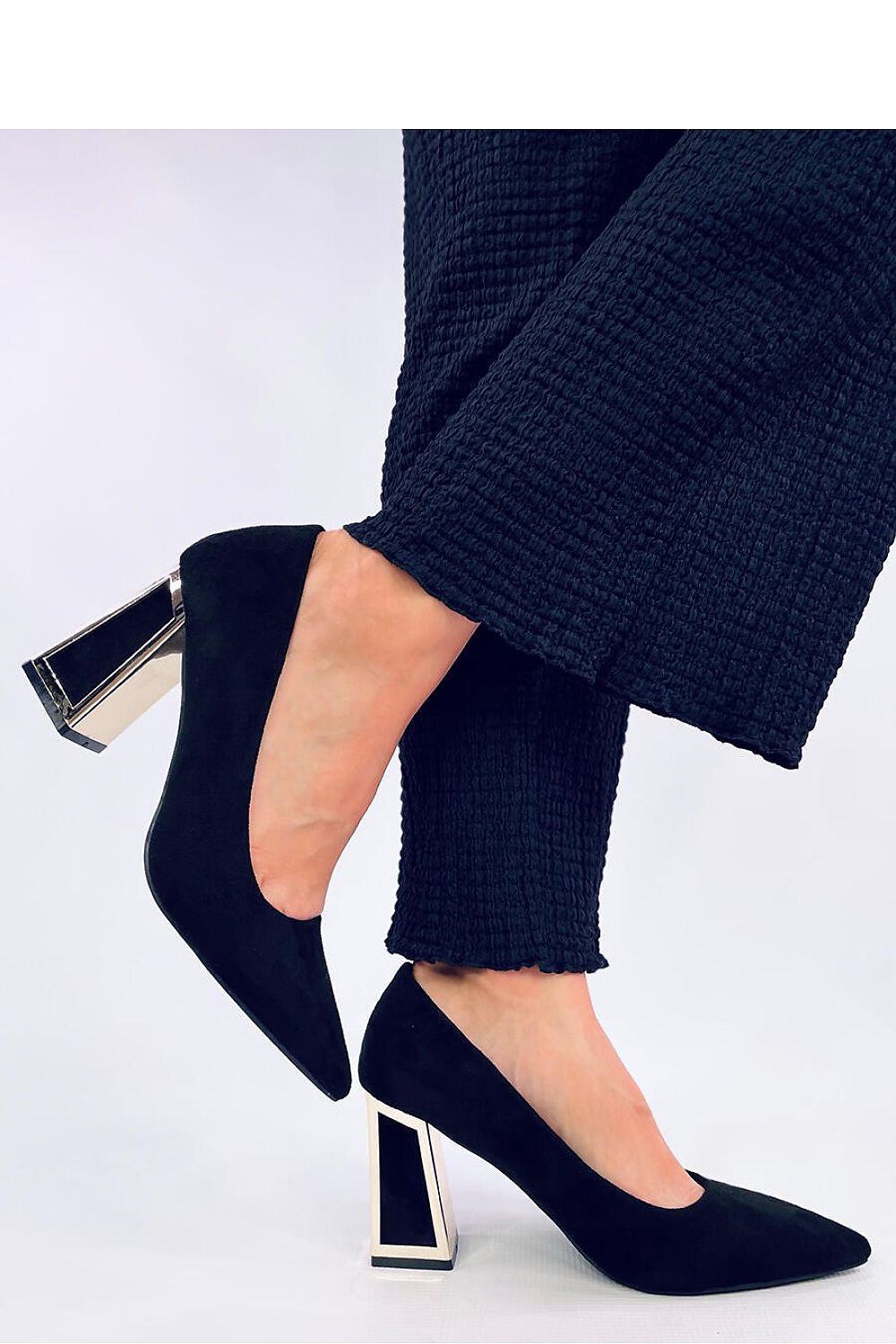 Chic Noir Block Heel Pumps