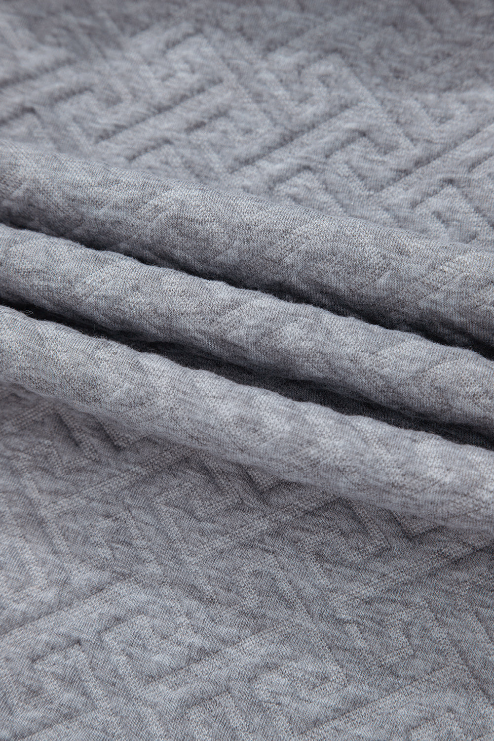 Chic Half-Zip Sweatshirt with Textured Fabric and Collared Neckline