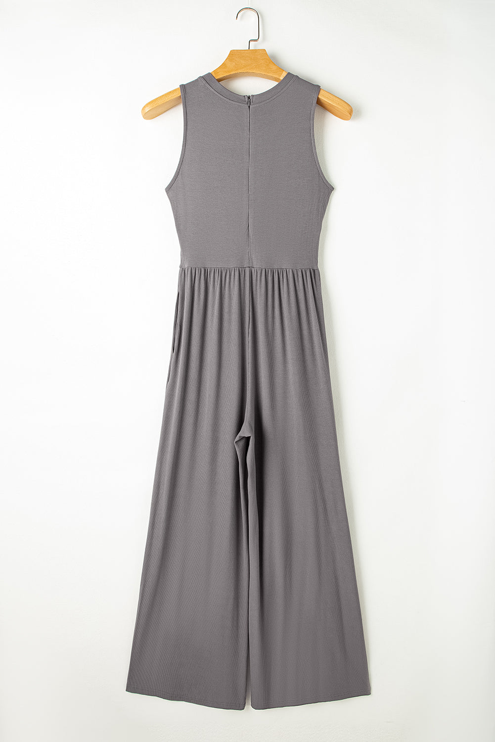 Flattering Crew Neck A-Line Jumpsuit