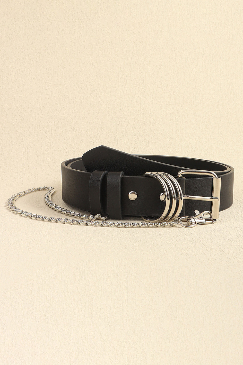 Leather Alloy Chain Belt