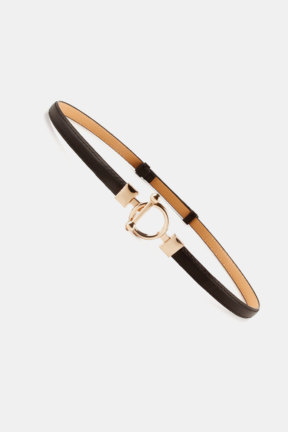 Toggle Buckle Skinny Belt