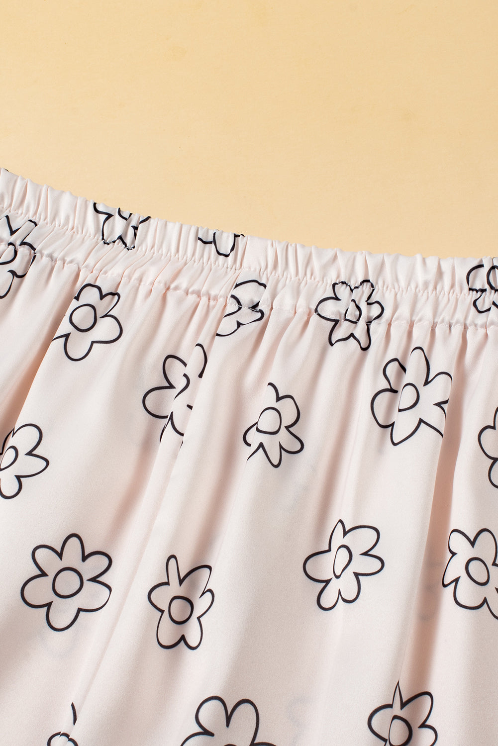 Dreamy Beige Floret Pajama Set