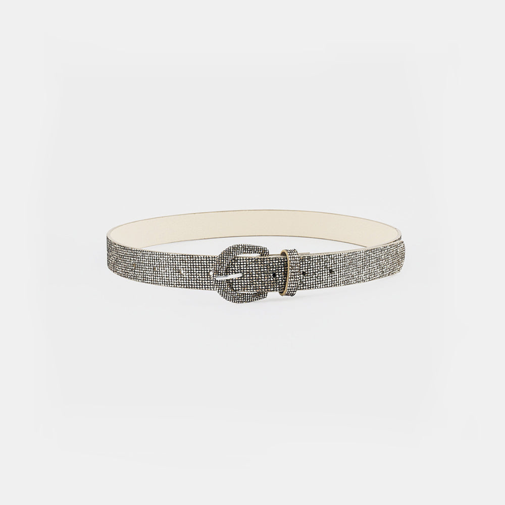 Sequin Leather Belt