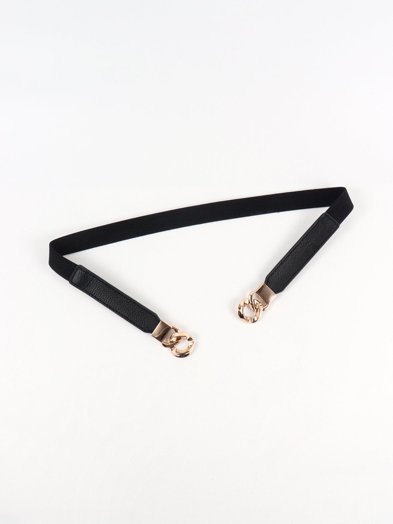Flirty Elastic Belt with Gold Buckle