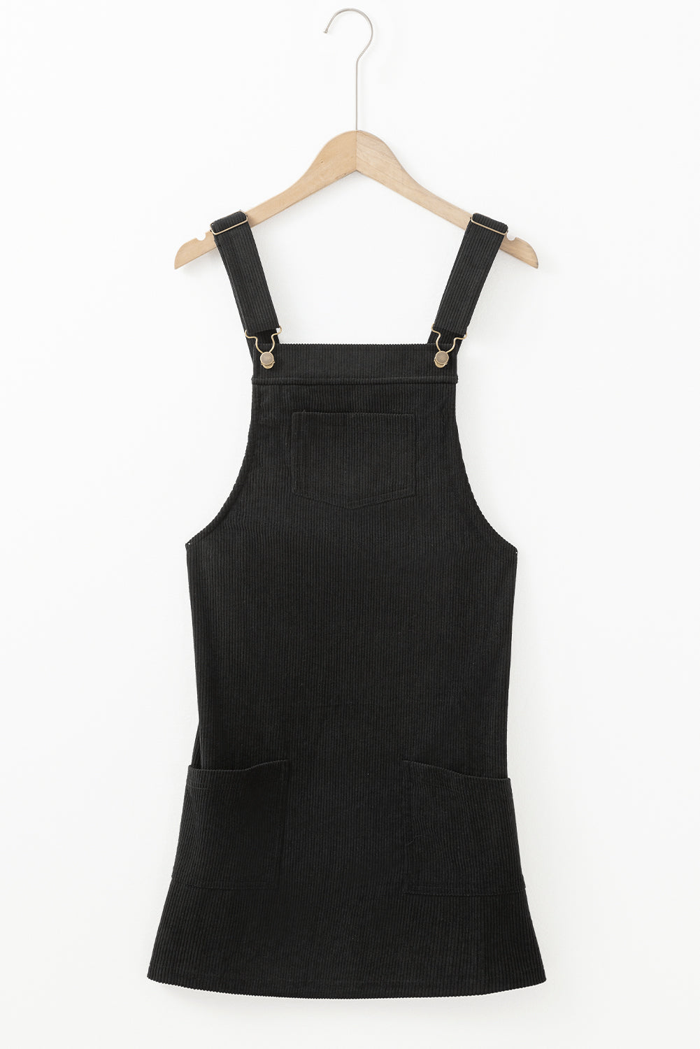 Front Pocket Sleeveless Corduroy Overall Dress